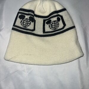 Vintage Walt Disney World Magic Kingdom Beige Beanie Cap Excellent Condition 265